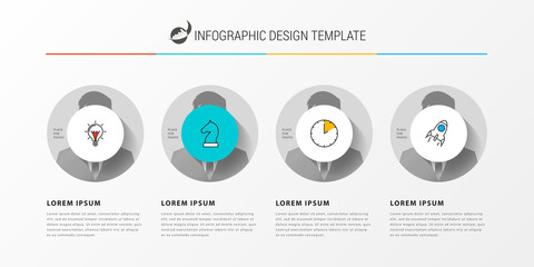 Infographic design template. Creative concept with 4 steps