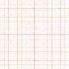Texture of orange graph paper. Seamless drawing background