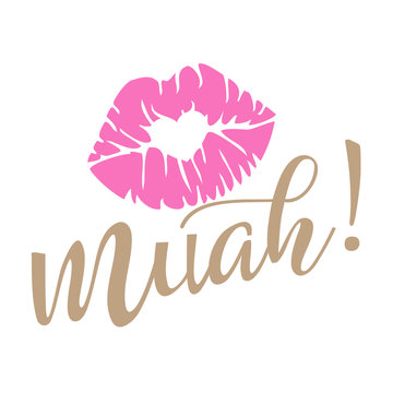 Muah Kiss Summer Clipart Vector files