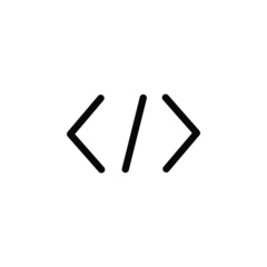braces character vector icon. programming code symbol