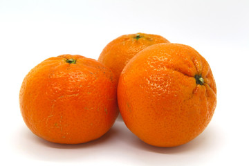 Ripe fruit Mandarin on white photo. Healthy fruit with vitamin C.