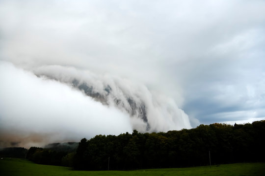Germany, North Rhine-Westphalia, Windeck, Rain clouds