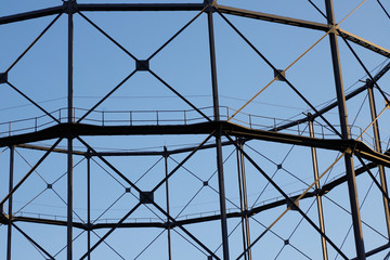 Gas holder framework