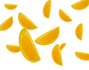 orange piece isolated on a white background pattern