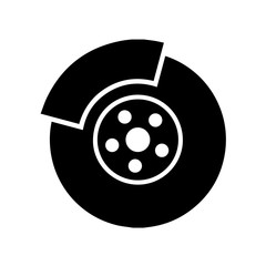 vector illustration of disc brake icon