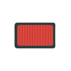vector air filter of vehicle icon on white background