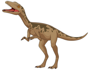 Velociraptor hand drawn dinosaur , vector graphic to design