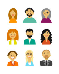 Business people, set of simple icons for ypur design