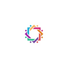 people logo vector Creative design template