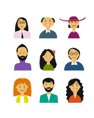 Business people, set of simple icons for ypur design