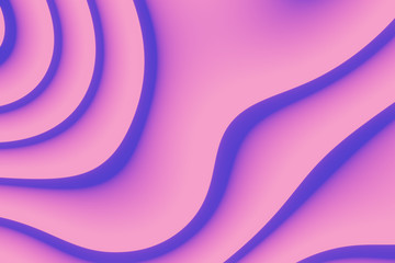 Abstract colorful background in the form of various patterns and shapes of lines and spots. Colors Trend 2020 3D render.