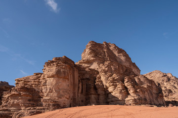 Vista panor&aacute;mica del desierto de Wadi Rum, Jordania 