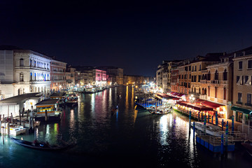 Night wiew of Gran Canal in Venice