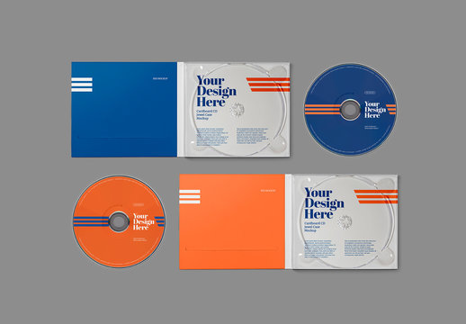 2 Cd/Dvd and Jewel Case Mockups