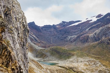 Beautiful, challenging trip to Laguna 69 in Andes mountain in Huascarán national park in Peru. 