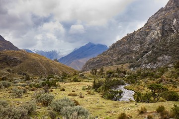 Beautiful, challenging trip to Laguna 69 in Andes mountain in Huascarán national park in Peru. 