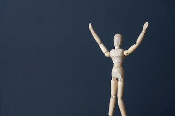 Mannequin doll falling background