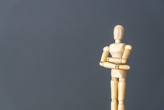 Determination gesture mannequin doll background