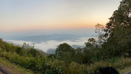 sunrise in the mountains