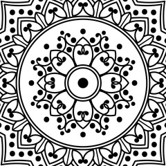 Ethnic Mandala Ornament. Arabic, Pakistan, Moroccan, Turkish, Indian, Spain motifs