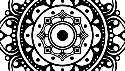 Ethnic Mandala Ornament. Arabic, Pakistan, Moroccan, Turkish, Indian, Spain motifs