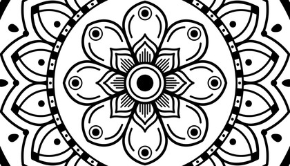 Ethnic Mandala Ornament. Arabic, Pakistan, Moroccan, Turkish, Indian, Spain motifs