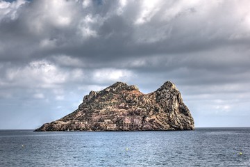 El Fraile Insel an der Spanischen Küste