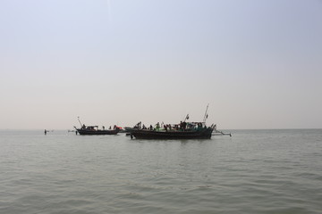 fishing boat at the deep sea