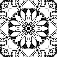 Ethnic Mandala Ornament. Arabic, Pakistan, Moroccan, Turkish, Indian, Spain motifs