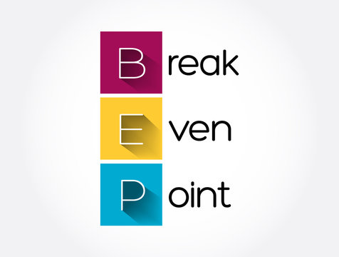 BEP - Break Even Point acronym, business concept background