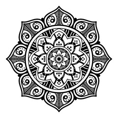 Mandala decorative round ornament. Can be used for greeting card, phone case print, etc. Hand drawn background
