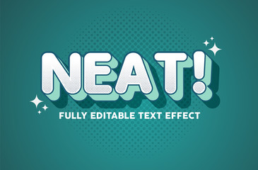 neat cute text typography style effect