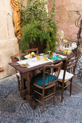Typical Sicilian tables restaurants
