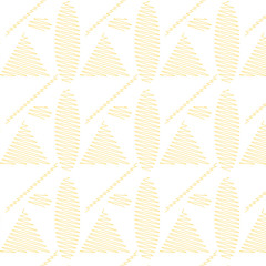 A simple gold colored scribble shape pattern background.