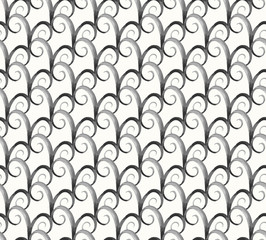 Abstract gouache swirl geometric pattern, seamless vector pattern