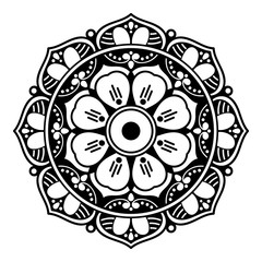Mandala decorative round ornament. Can be used for greeting card, phone case print, etc. Hand drawn background