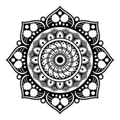 Mandala decorative round ornament. Can be used for greeting card, phone case print, etc. Hand drawn background