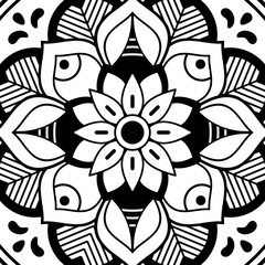 Ethnic Mandala Ornament. Arabic, Pakistan, Moroccan, Turkish, Indian, Spain motifs