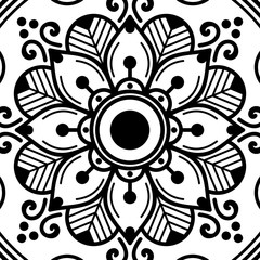 Ethnic Mandala Ornament. Arabic, Pakistan, Moroccan, Turkish, Indian, Spain motifs