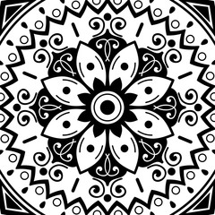 Ethnic Mandala Ornament. Arabic, Pakistan, Moroccan, Turkish, Indian, Spain motifs