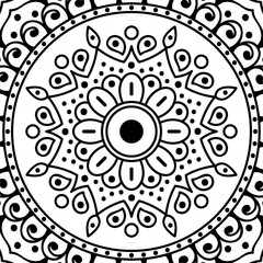 Ethnic Mandala Ornament. Arabic, Pakistan, Moroccan, Turkish, Indian, Spain motifs