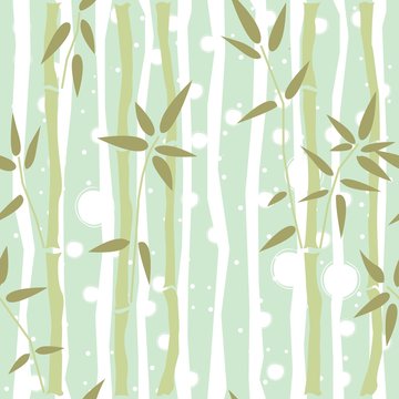 Seamless Bamboo Pattern. Vector Illustration © Kristina