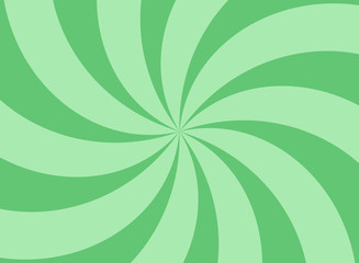 Sunlight retro vertical spiral background. sage green color burst background.