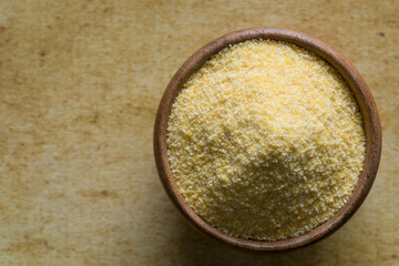 Corn Meal in a Bowl