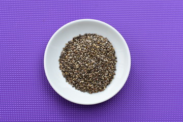  Chia seeds in colorful background