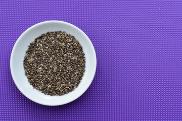  Chia seeds in colorful background