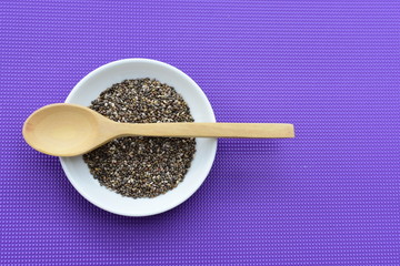  Chia seeds in colorful background