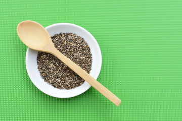  Chia seeds in colorful background