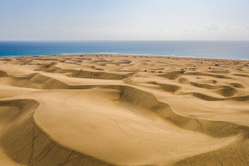 Summer beach and aerial photo of sand 