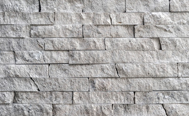 White natural quartz in the blocks for decorating walls indoors.